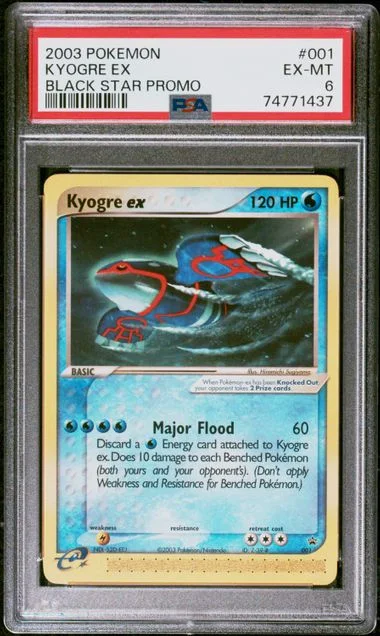2003 Pokemon Black Star Promo Kyogre Ex #001 card image