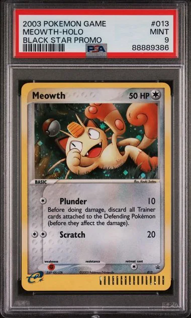 2003 Pokemon Black Star Promo Meowth-Holo #013 card image