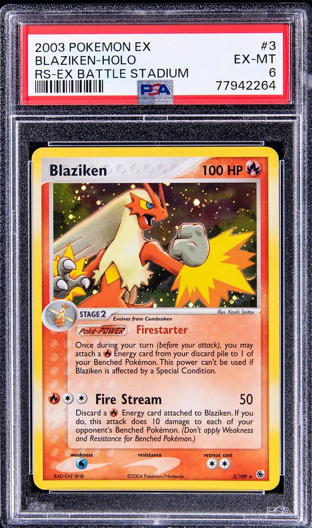 2003 Pokemon EX Battle Stadium Rare Holofoil Blaziken #3 card image