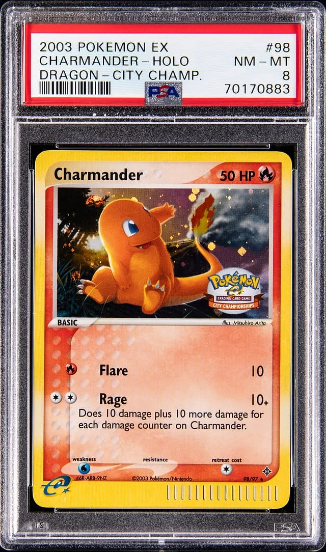 2003 Pokemon EX Dragon City Championship Holo Charmander #98 card image