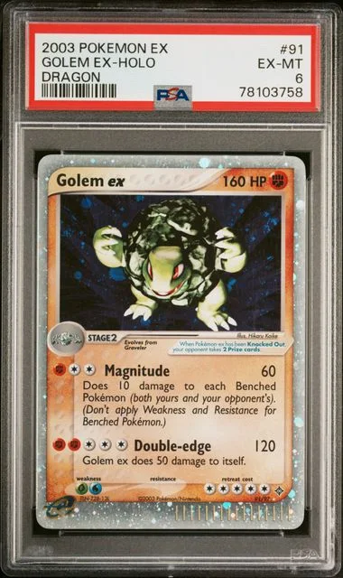 2003 Pokemon Ex Dragon Golem Ex-Holo #91 card image