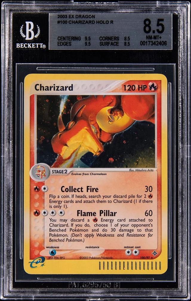 2003 Pokemon EX Dragon Holo Charizard #100 card image