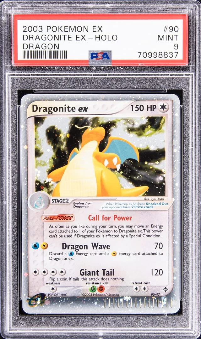 2003 Pokemon Ex Dragon Holo Dragonite Ex #90 card image
