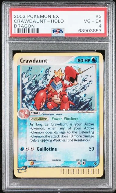 2003 Pokemon EX Dragon Holofoil Crawdaunt #3 card image