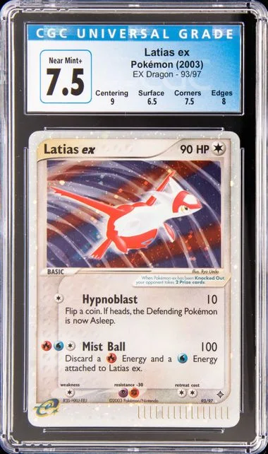 2003 Pokemon EX Dragon Holofoil Latias EX #93 card image