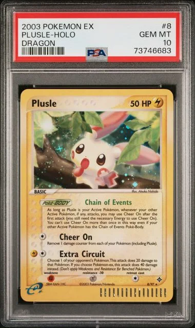 2003 Pokemon EX Dragon Holofoil Plusle #8 card image