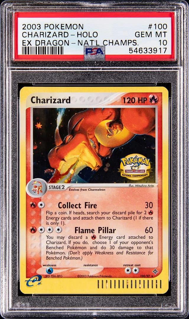 2003 Pokemon EX Dragon National Championships Holo Charizard #100 card image