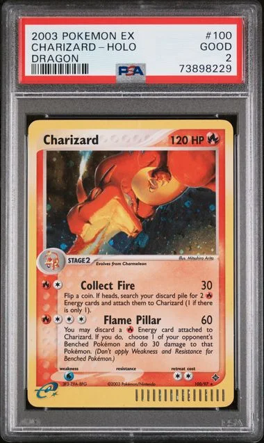2003 Pokemon EX Dragon Rare Holofoil Charizard #100 card image
