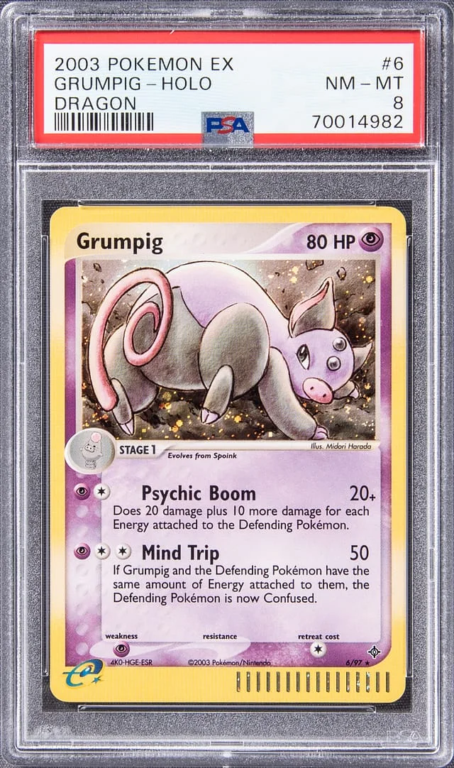 2003 Pokemon EX Dragon Rare Holofoil Grumpig #6 card image