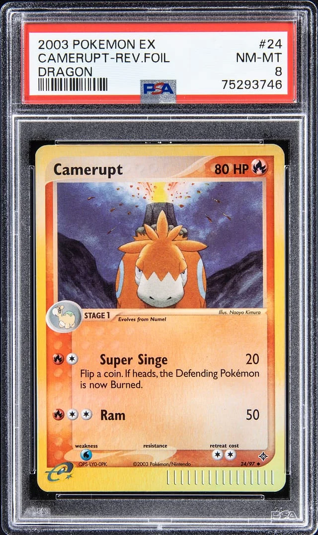 2003 Pokemon EX Dragon - Reverse Foil Camerupt #24 card image