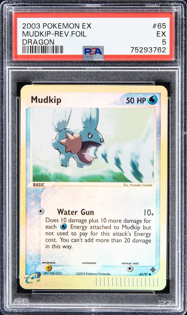 2003 Pokemon EX Dragon - Reverse Foil Mudkip #65 card image