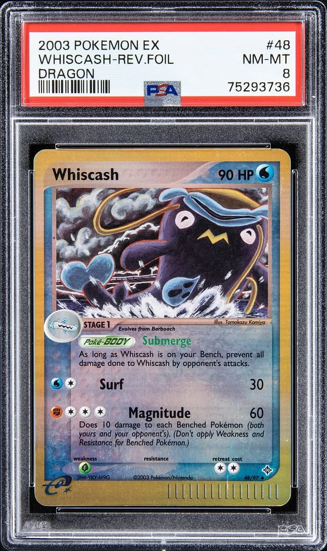 2003 Pokemon EX Dragon - Reverse Foil Whiscash #48 card image