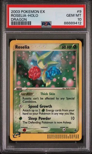 2003 Pokemon Ex Dragon Roselia-Holo #9 card image