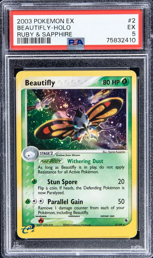 2003 Pokemon EX Holofoil Ruby & Sapphire Beautifly #2 card image