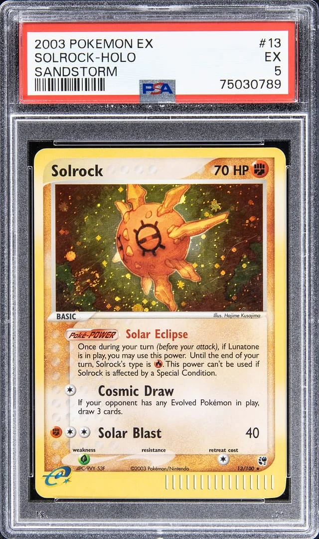 2003 Pokemon EX Holofoil - Sandstorm Solrock #13 card image