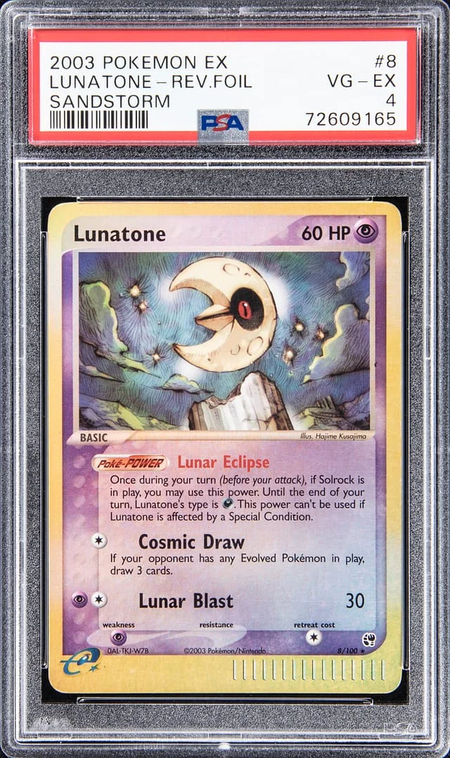 2003 Pokemon EX Reserve Foil Lunatone #8 card image