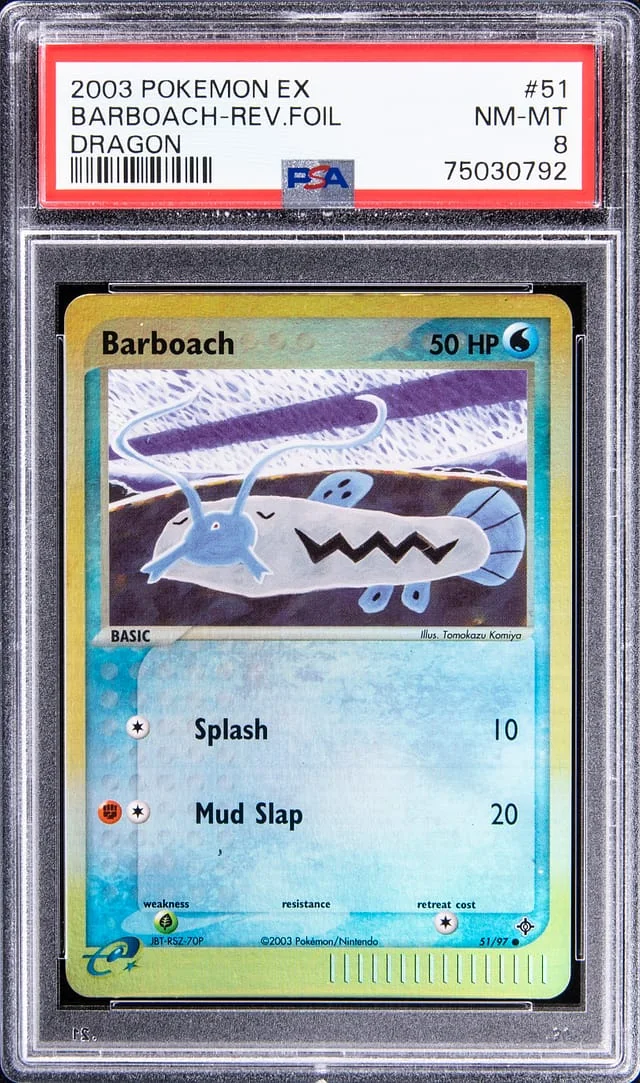2003 Pokemon EX Reverse Foil - Dragon Barboach #51 card image