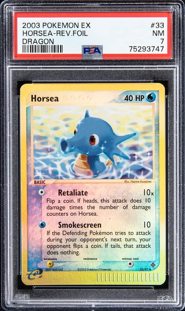 2003 Pokemon EX Reverse Foil - Dragon Horsea #33 card image