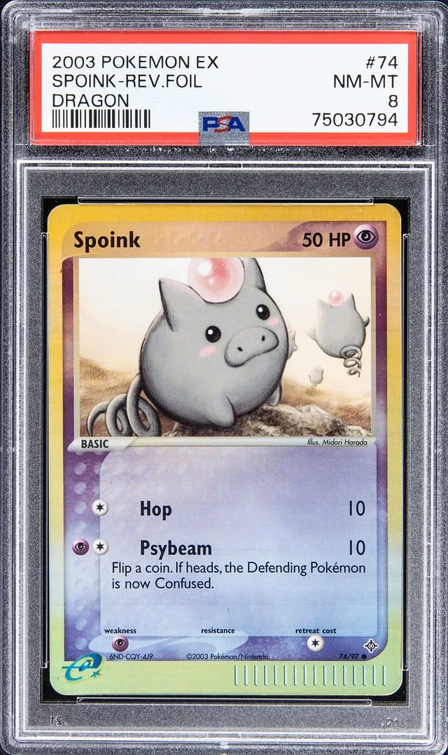2003 Pokemon EX Reverse Foil - Dragon Spoink #74 card image
