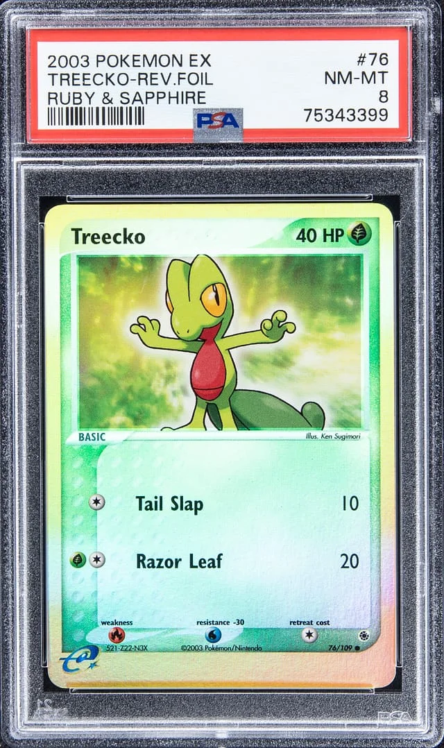 2003 Pokemon EX Reverse Foil - Ruby & Sapphire Treecko #76 card image