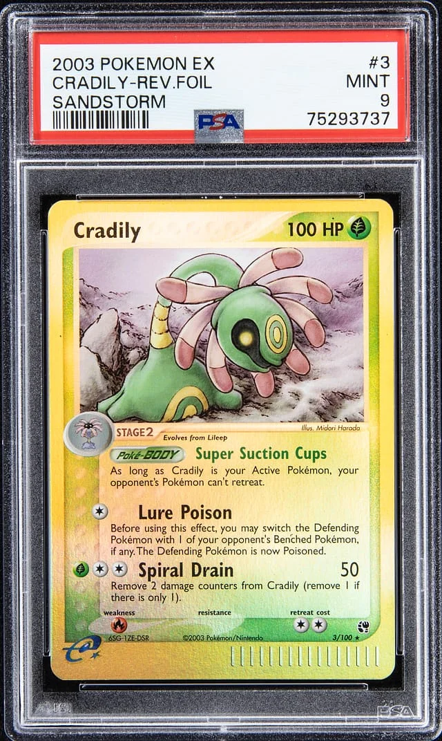 2003 Pokemon EX Reverse Foil - Sandstorm Cradily #3 card image