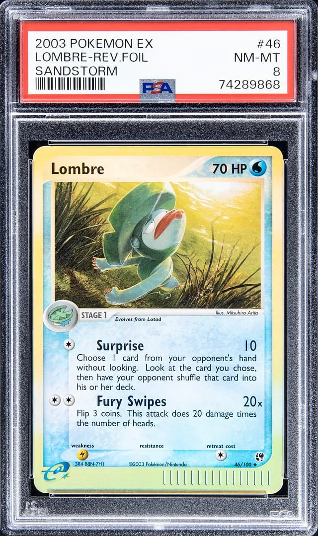 2003 Pokemon EX Reverse Foil - Sandstorm Lombre #46 card image