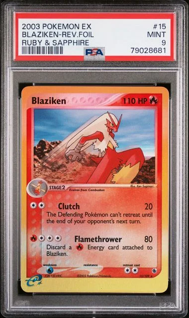 2003 Pokemon Ex Ruby & Sapphire Blaziken-Reverse #15 card image