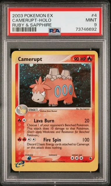 2003 Pokemon Ex Ruby & Sapphire Camerupt-Holofoil #4 card image