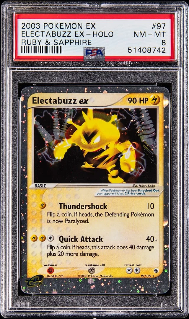 2003 Pokemon ex Ruby & Sapphire Holo Electabuzz ex #97 card image