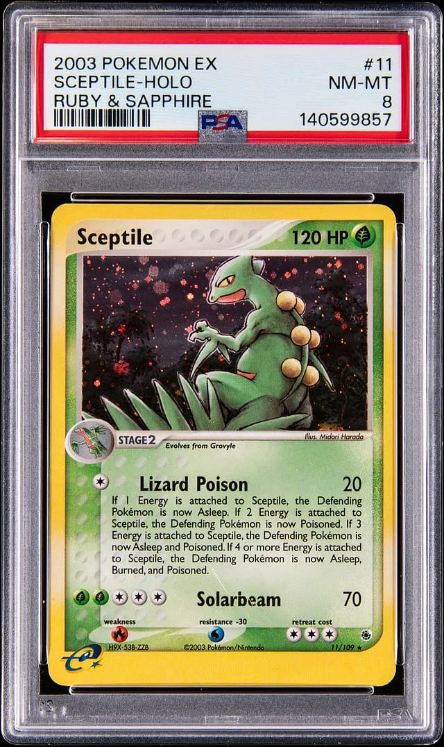 2003 Pokemon ex Ruby & Sapphire Holo Sceptile #11 card image