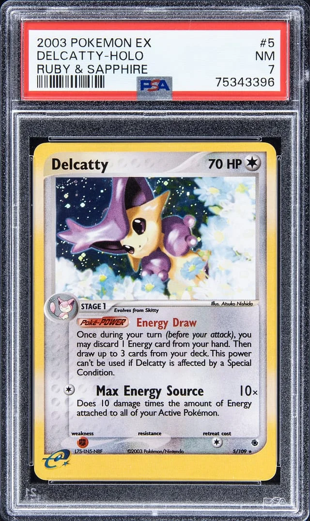 2003 Pokemon EX Ruby & Sapphire - Holofoil Delcatty #5 card image