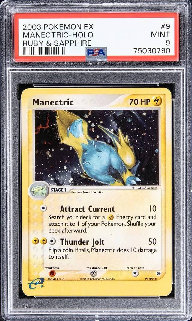 2003 Pokemon EX Ruby & Sapphire - Holofoil Manectric #9 card image