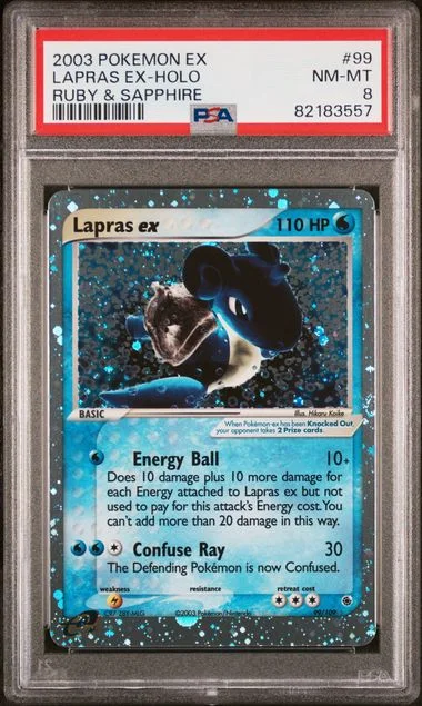 2003 Pokemon Ex Ruby & Sapphire Lapras Ex-Holo #99 card image