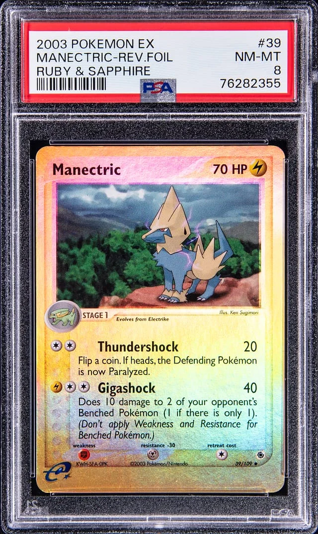 2003 Pokemon Ex Ruby & Sapphire Manectric-Reverse #39 card image