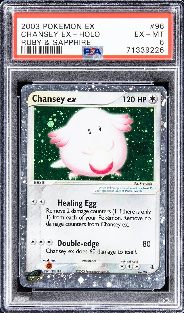 2003 Pokemon EX Ruby & Sapphire Rare Holofoil Chansey EX #96 card image