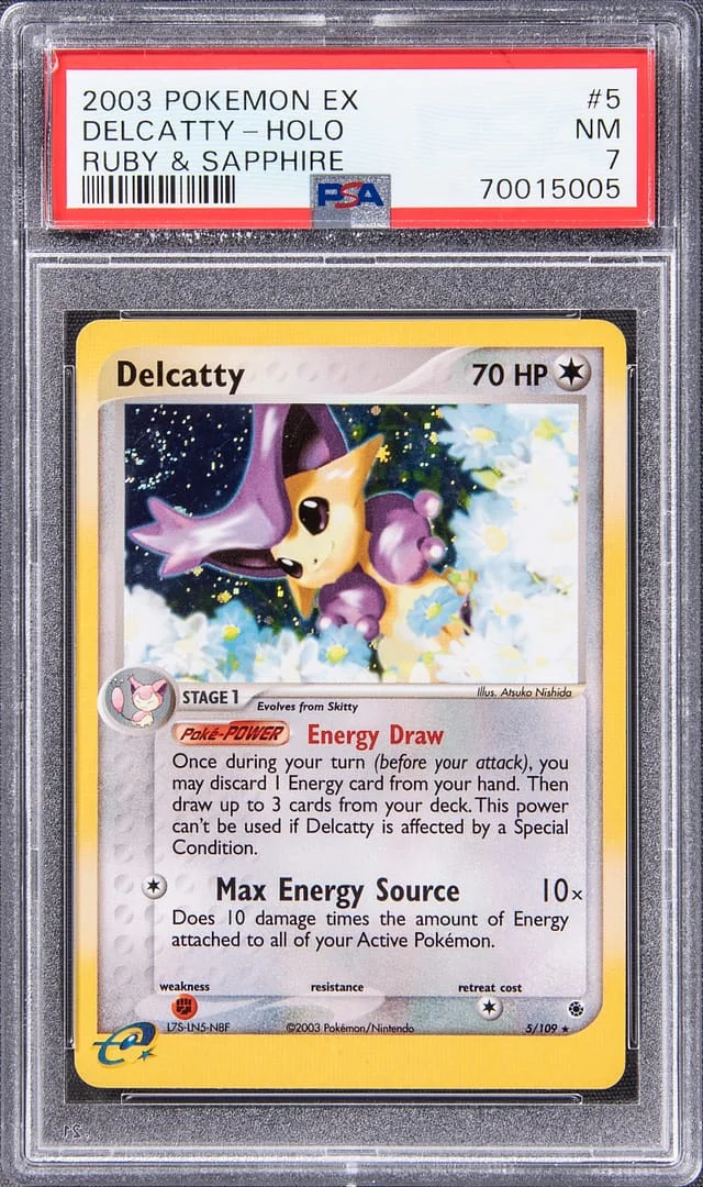 2003 Pokemon EX Ruby & Sapphire Rare Holofoil Delcatty #5 card image
