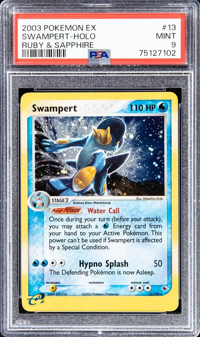 2003 Pokemon EX Ruby & Sapphire Rare Holofoil Swampert #13 card image