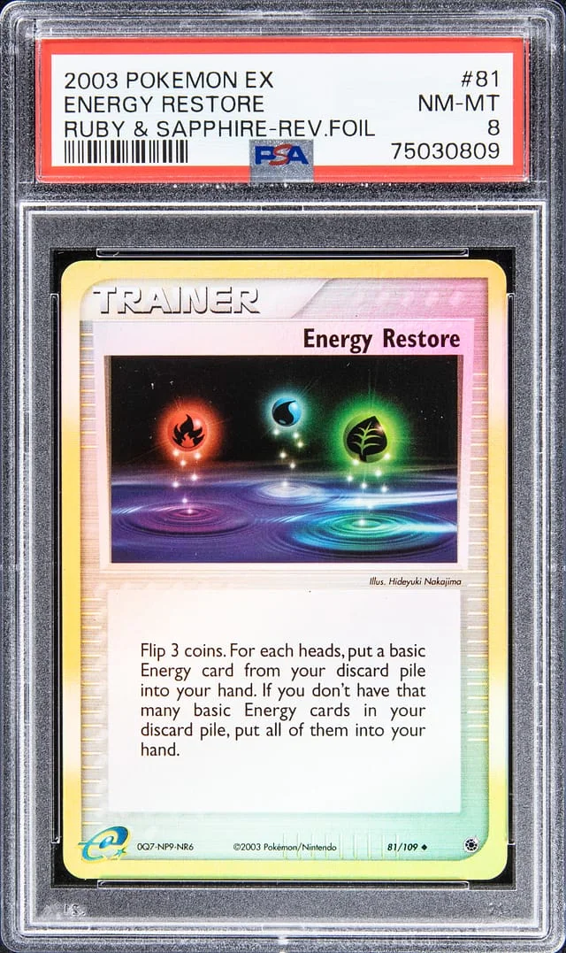 2003 Pokemon EX Ruby & Sapphire - Reverse Foil Energy Restore #81 card image