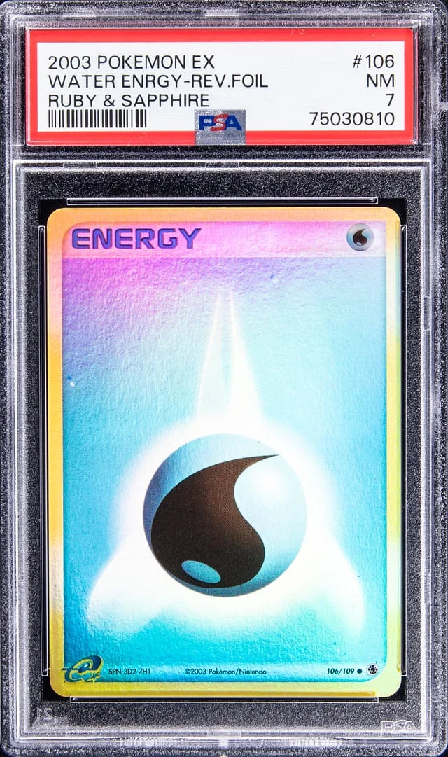 2003 Pokemon EX Ruby & Sapphire - Reverse Foil Water Energy #106 card image