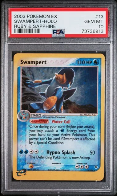 2003 Pokemon Ex Ruby & Sapphire Swampert-Holo #13 card image