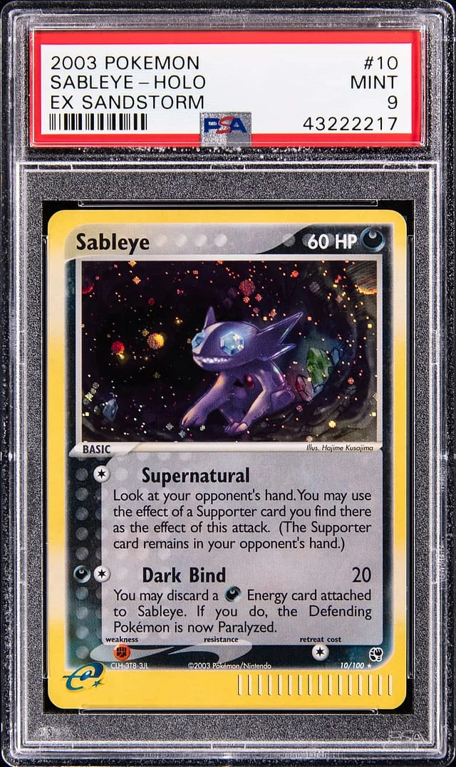 2003 Pokemon EX Sandstorm Holo Sableye #10 card image