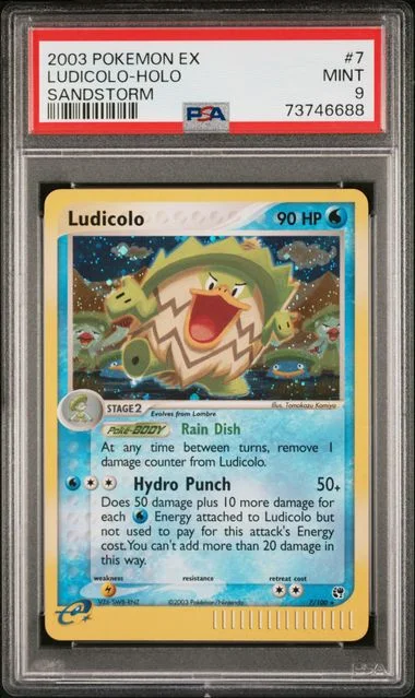 2003 Pokemon EX Sandstorm Holofoil Ludicolo #7 card image