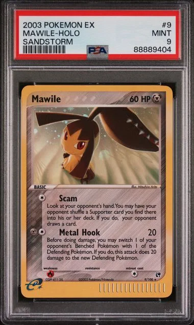 2003 Pokemon Ex Sandstorm Mawile-Holo #9 card image