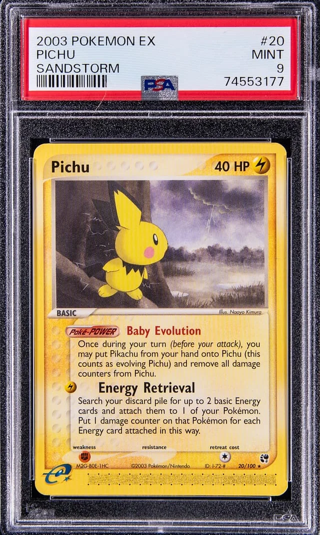 2003 Pokemon EX Sandstorm Pichu #20 card image