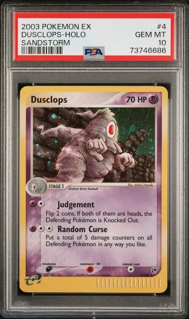 2003 Pokemon EX Sandstorm Rare Holofoil Dusclops #4 card image