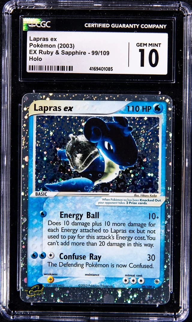 2003 Pokemon Holofoil - EX Ruby & Sapphire Lapras EX #99 card image