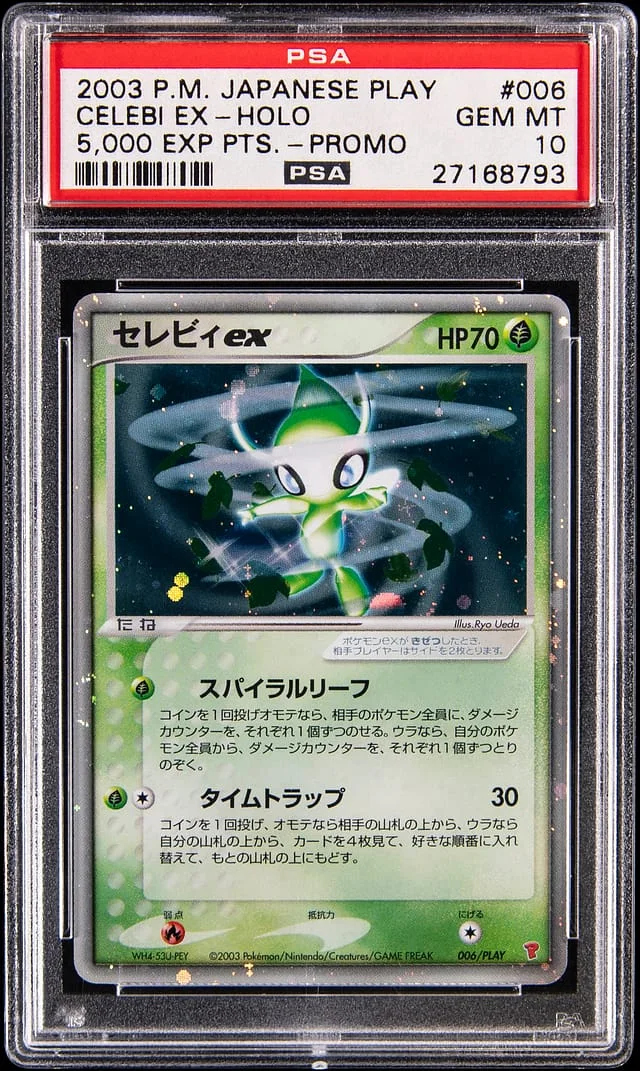 2003 Pokemon Japanese Play 5,000 Experience Points Promo Holo Celebi ex #006 card image