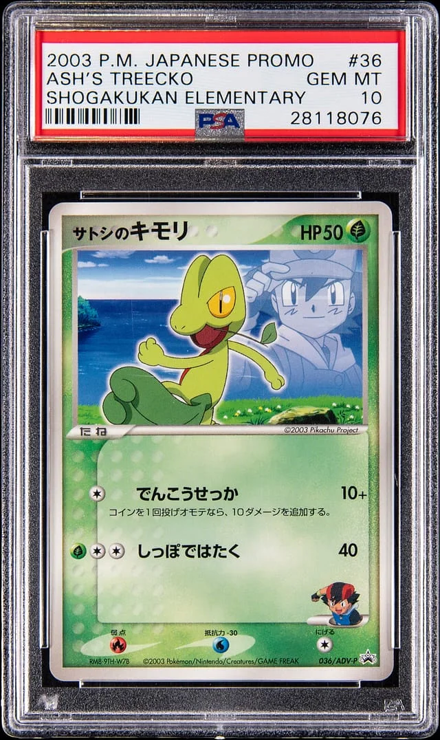 2003 Pokemon Japanese Promo Shogakukan Elementary Ash's Treecko #36 card image