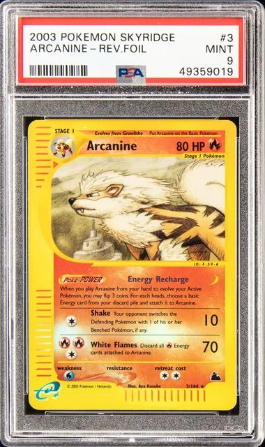 2003 Pokemon Skyridge Arcanine-Reverse #3 card image