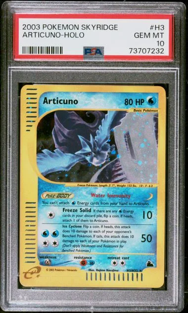 2003 Pokemon Skyridge Articuno-Holo #H3 card image